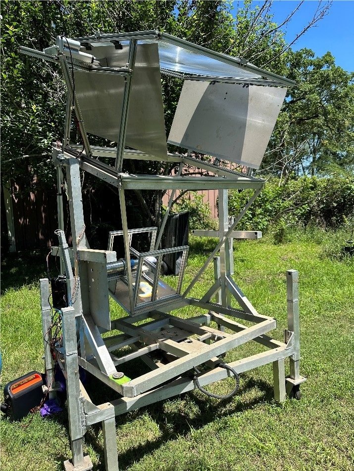 Sunstrike Optics concentrating solar system deployed on sun